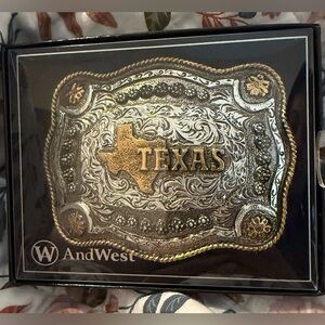 Andwest Texas State — Scallop Rope Edge Buckle